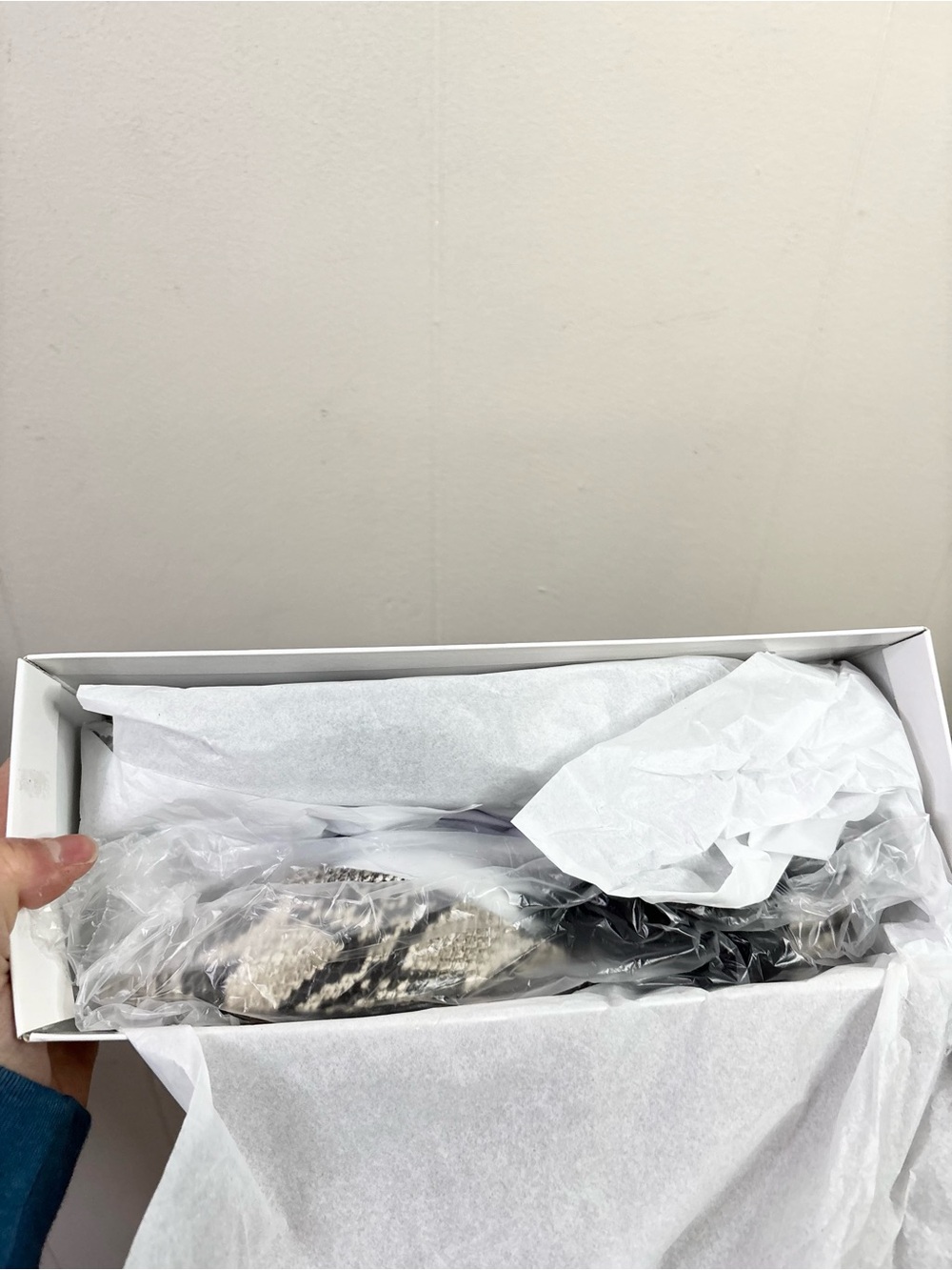 Schutz Barbrah Snake Print Lace-Up d'Orsay Flats Tuckernuck size 6.5 new - Picture 6 of 8